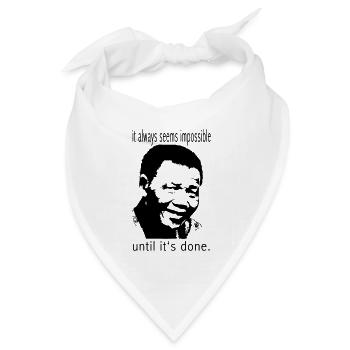 Nelson Mandela - Bandana Dreieckstuch - Weiß - Vorne
