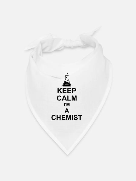 keep calm i'm a chemist kg10 - Bandana Dreieckstuch - Weiß