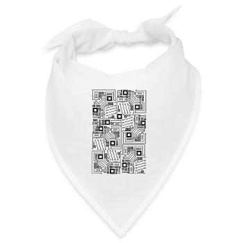 Technik Elektronik Platinen T-Shirt Design - Bandana Dreieckstuch - Weiß - Vorne