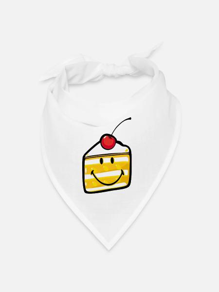 Smiley Cake - Bandana Dreieckstuch - Weiß