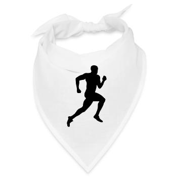Läufer, Laufen - Bandana Dreieckstuch - Weiß - Vorne