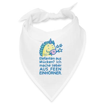 Ich mache aus Feen Einhörner - Bandana Dreieckstuch - Weiß - Vorne
