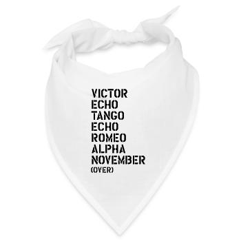 Victor Echo Tango Echo Romeo... over - VETERAN - Bandana Dreieckstuch - Weiß - Vorne