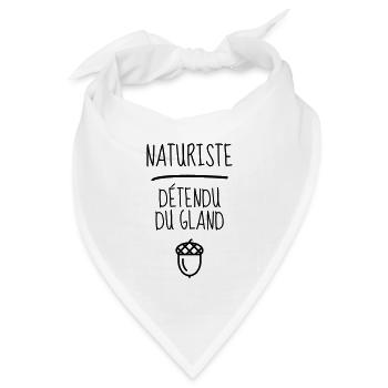 Naturismus / FKK / Nudismus / Naturist - Bandana Dreieckstuch - Weiß - Vorne