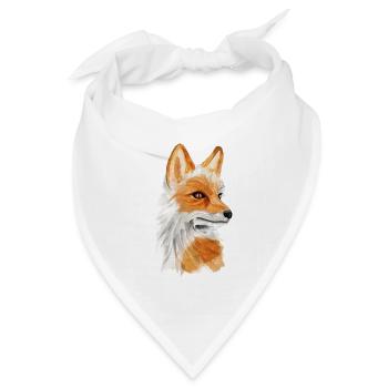Majestätischer Fuchs - Bandana Dreieckstuch - Weiß - Vorne