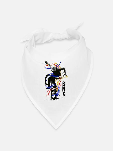 Fahrrad BMX | BMX Rad | BMX Geschenkidee - Bandana Dreieckstuch - Weiß