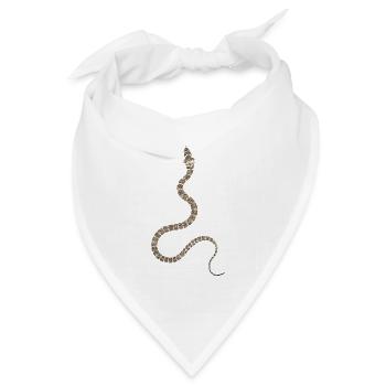 Schlange - Bandana Dreieckstuch - Weiß - Vorne