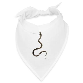 Schlange - Bandana Dreieckstuch - Weiß - Vorne