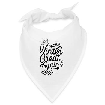 Winter Spruch Kalt Schnee Winterurlaub - Bandana Dreieckstuch - Weiß - Vorne