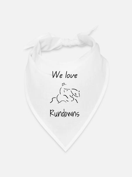 We love Rundowns - Bandana Dreieckstuch - Weiß