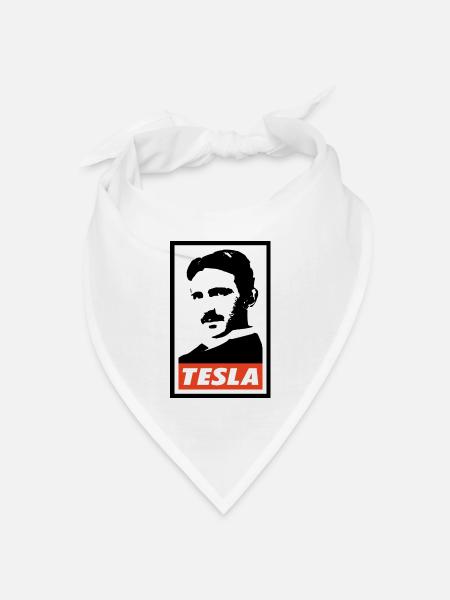 Nikola Tesla - Bandana Dreieckstuch - Weiß