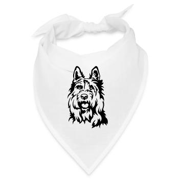 Picard Kopf - Bandana Dreieckstuch - Weiß - Vorne