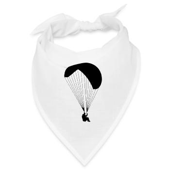 Gleitschirmflieger - Bandana Dreieckstuch - Weiß - Vorne