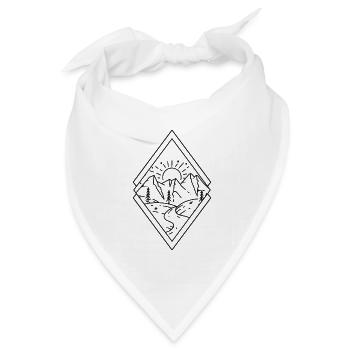 Berg Abenteuer Geschenk Spruch Bergsteigen Wandern - Bandana Dreieckstuch - Weiß - Vorne