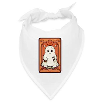 Orange Geist Tarot Karte - Bandana Dreieckstuch - Weiß - Vorne