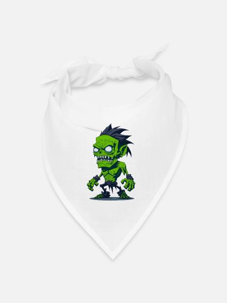 Zombie - Bandana Dreieckstuch - Weiß