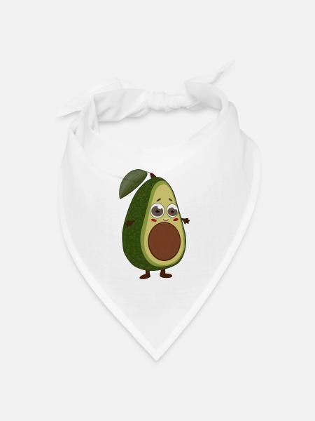 Süße Avocado - Bandana Dreieckstuch - Weiß