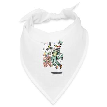 Ein Vogel im Herzen - Bandana Dreieckstuch - Weiß - Vorne