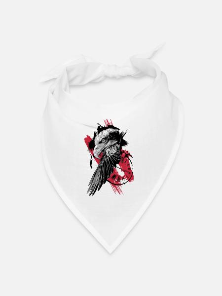Trash Polka // Illustration - Bandana Dreieckstuch - Weiß