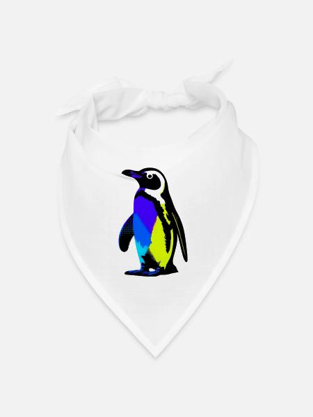 Pinguin - Bandana Dreieckstuch - Weiß