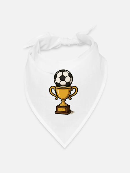 pokal - Bandana Dreieckstuch - Weiß