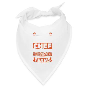 Stolzer Chef Chef Mann Abteilungsleiter Teamchef - Bandana Dreieckstuch - Weiß - Vorne