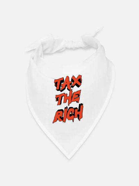 Tax The Rich - Bandana Dreieckstuch - Weiß
