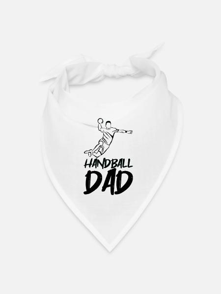 Handballer Papa - Bandana Dreieckstuch - Weiß