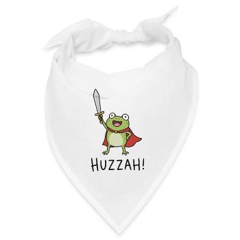Frosch Huzzah! - Bandana Dreieckstuch - Weiß - Vorne