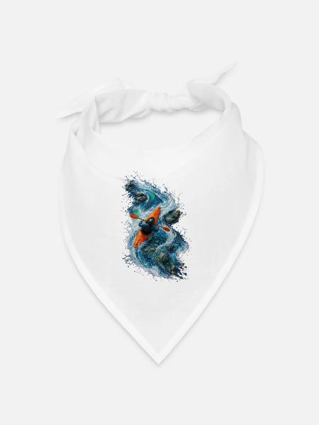 Schnellkajakfahren auf blauem Wasser - Bandana Dreieckstuch - Weiß