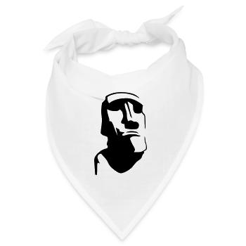 Osterinsel - Bandana Dreieckstuch - Weiß - Vorne