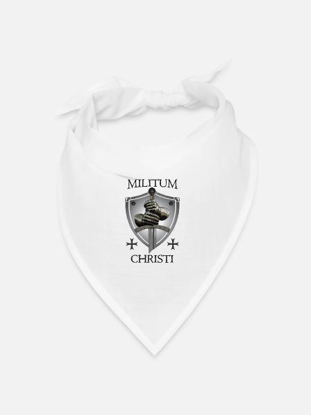 Templer + Militum Christi - Bandana Dreieckstuch - Weiß