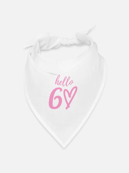 Hallo 60. 60. Geburtstag - Bandana Dreieckstuch - Weiß