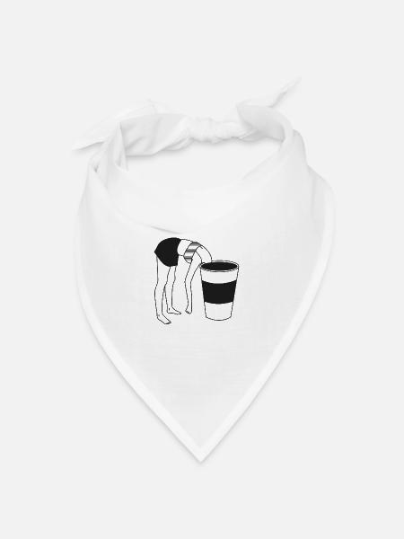 COFFEE BREAK - Bandana Dreieckstuch - Weiß