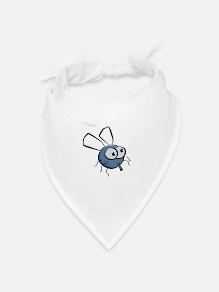 Fliege - Bandana Dreieckstuch - Weiß