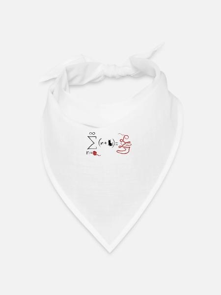Die Mathe Katzen - Bandana Dreieckstuch - Weiß
