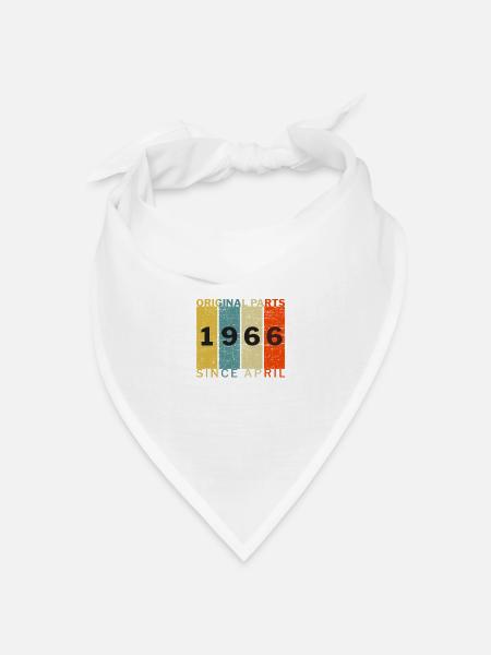 Geboren im April 1966 Funny Birthday Retro Zitat - Bandana Dreieckstuch - Weiß