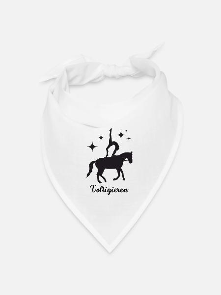 Voltigieren - Bandana Dreieckstuch - Weiß