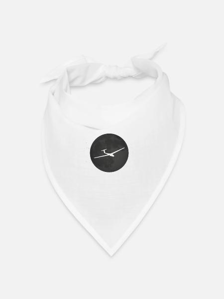 Vollmond - Segelflugzeug - - Bandana Dreieckstuch - Weiß