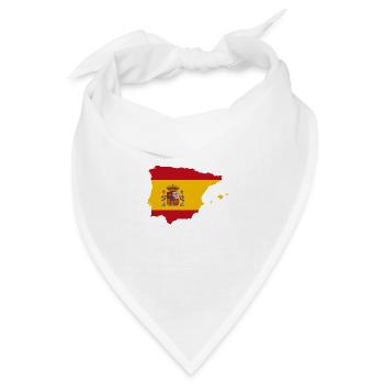 spanische Flagge - Bandana Dreieckstuch - Weiß - Vorne