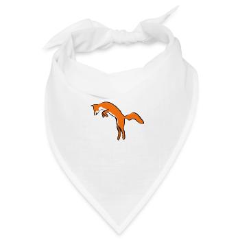 arctic fox fuchs65 - Bandana Dreieckstuch - Weiß - Vorne