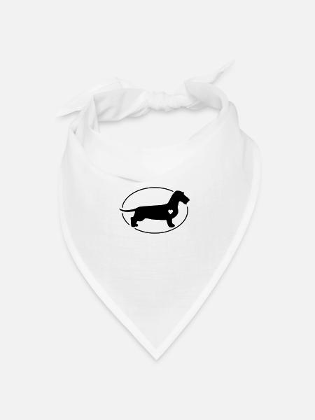 Rauhaardackel | Rauhaarteckel - Bandana Dreieckstuch - Weiß