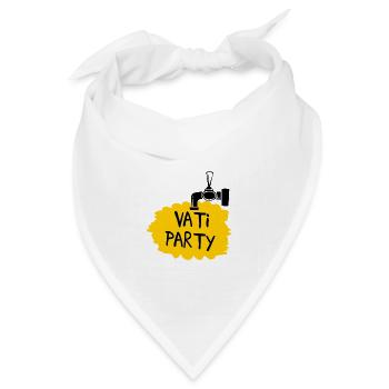 Vati Party ( Vatertag ) - Bandana Dreieckstuch - Weiß - Vorne