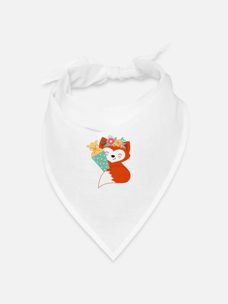 Fuchs Schulkind - Bandana Dreieckstuch - Weiß