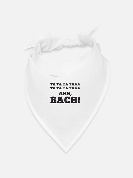 Parodie Klassik Musik Bach Beethoven 5 Symphonie - Bandana Dreieckstuch - Weiß