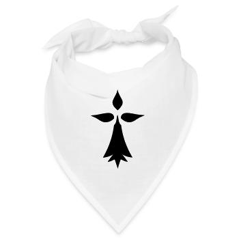 Hermelin Logo Bretagne - Bandana Dreieckstuch - Weiß - Vorne