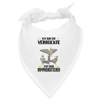 Nymphensittich Vogel - Bandana Dreieckstuch - Weiß - Vorne