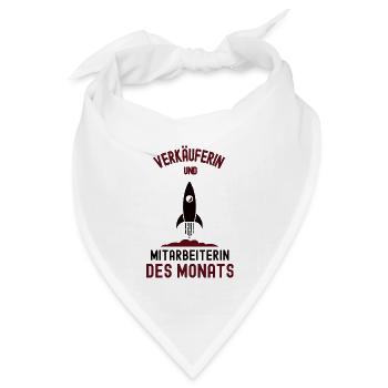 Mitarbeiterin des Monats Verkäuferin Verkauf - Bandana Dreieckstuch - Weiß - Vorne