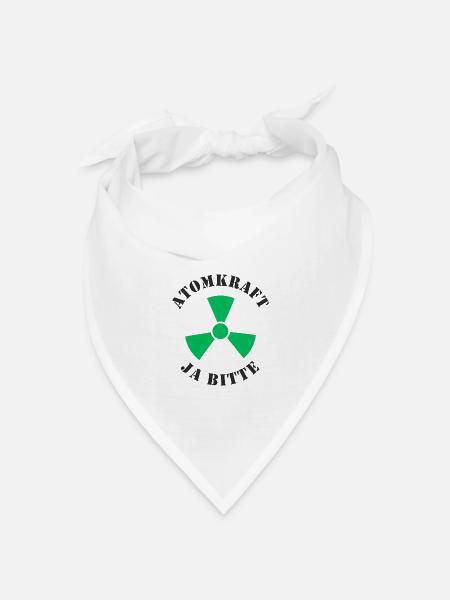 Atomkraft, Ja bitte - Bandana Dreieckstuch - Weiß