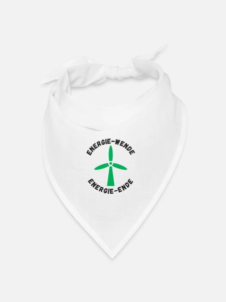 Energiewende Energieende - Bandana Dreieckstuch - Weiß